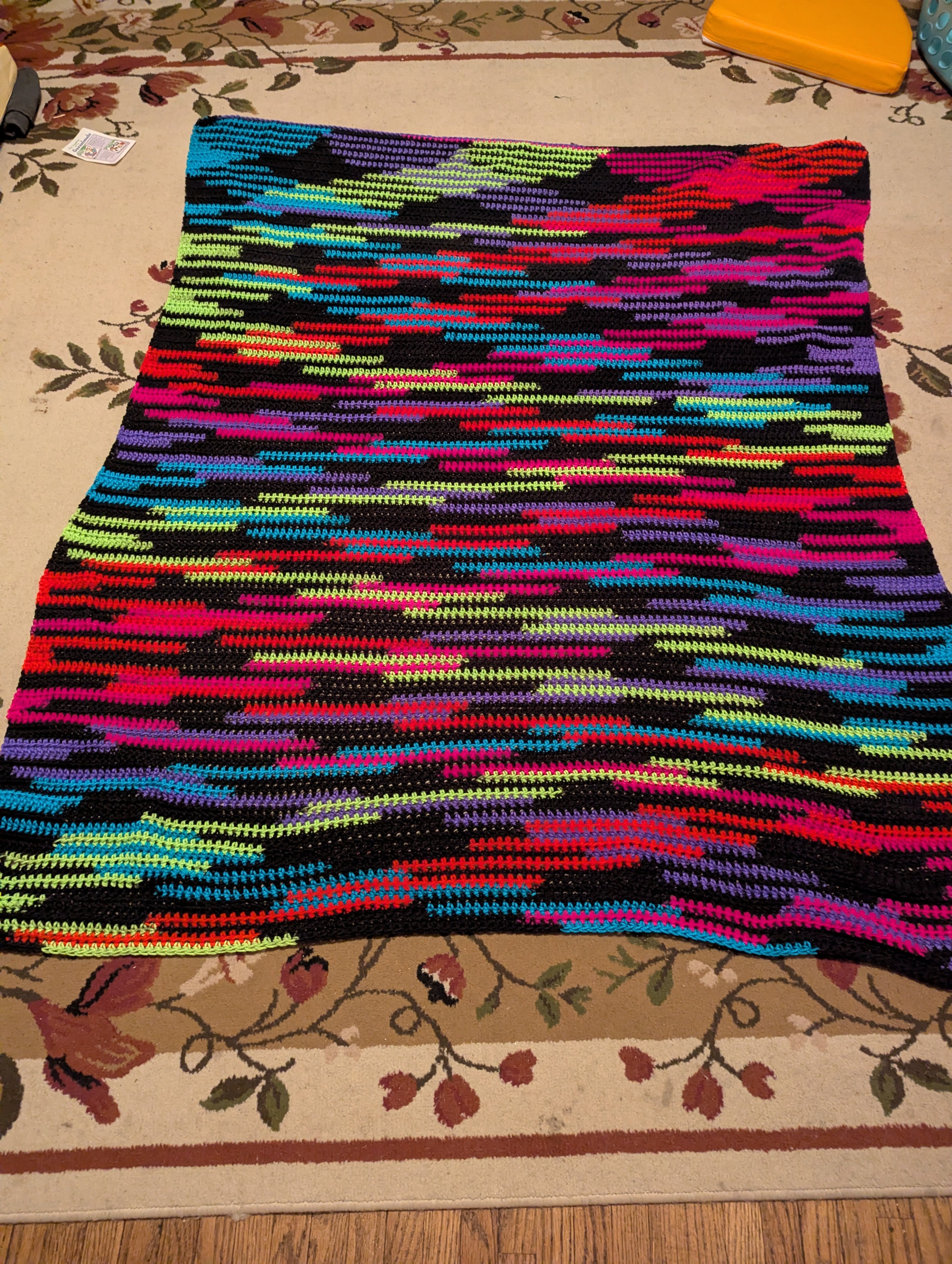 Multicolor Medium Throw Blanket – Vibrant & Soft